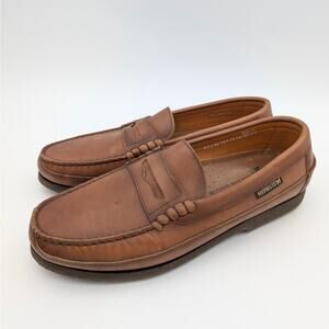 Mephisto Cap Vert Penny Loafer Shoes Men's Rust Leather Size US11.5 EU44